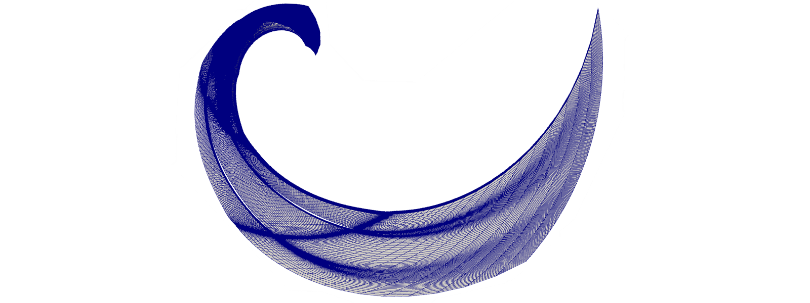 Meshed section of a radial sCO2 compressor ready for CFD analysis.